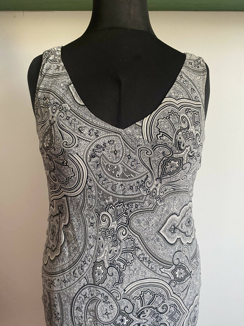 Next Tight floral grey dress Size S-M