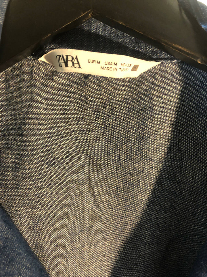 ZARA Denim Dress Size: M