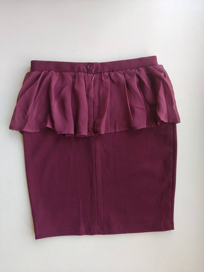 Burgundy Formal Skirt Size: S