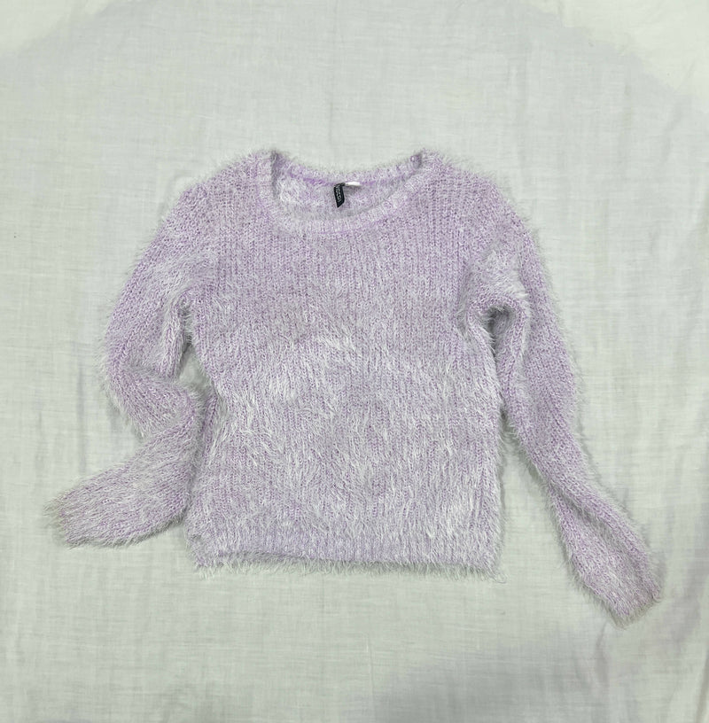 H&M Fluffy Fuzzy Lavender Sweater Size: M/L