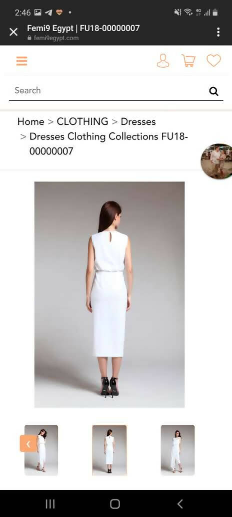 White Dress Size M (Used Once)