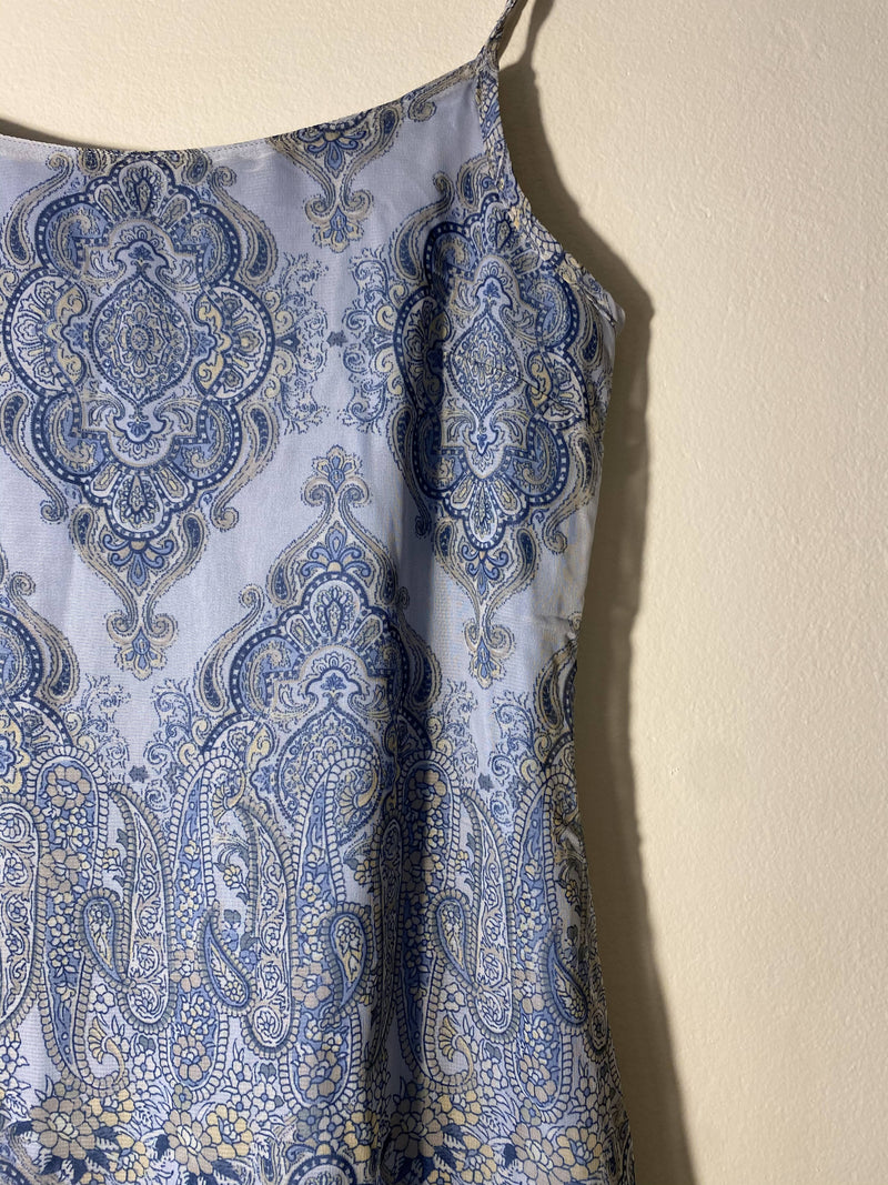 Patterned blue dress Size: S