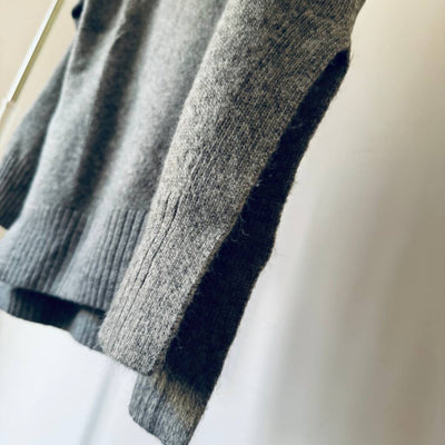 H&M Grey Relaxed Fit Turtleneck Sweater - Size: S