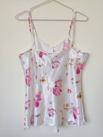 M White & Pink Floral Top