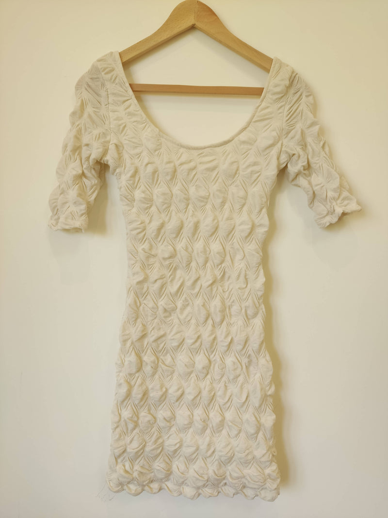 Bershka White Tight Dress Size: M