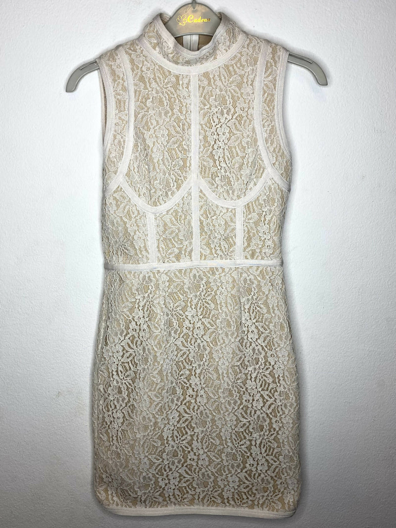 Bandage Off White Dress Size M