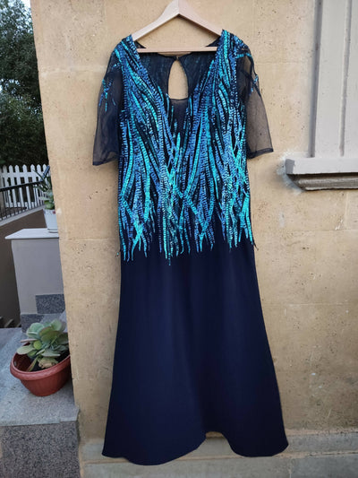 Mermaid Turquoise Soiree Dress Size 3XL (WORN ONCE)
