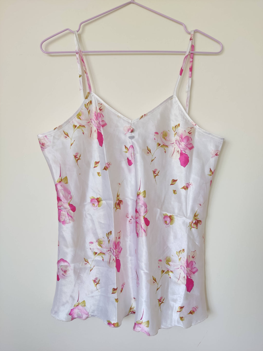 White & Pink Floral Top M (As New)