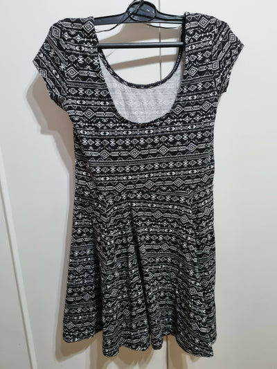 Black&White Cotton Dress Size M