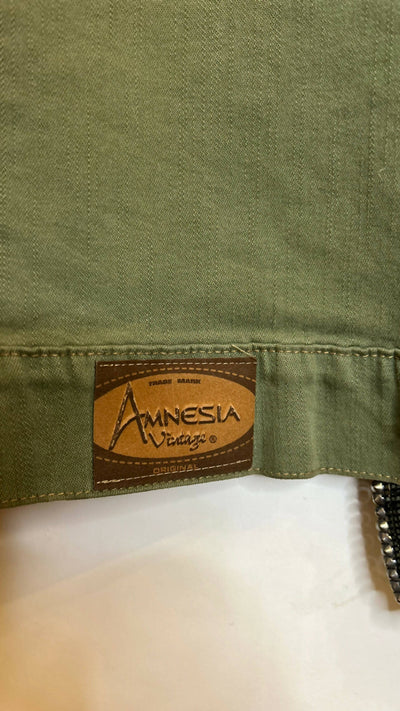 Amnesia Olive Green Jacket Size: S/M