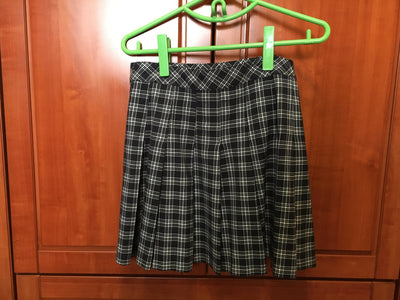 H&M - Navy Plaid Mini-Skirt - Size EUR 40/UK 12