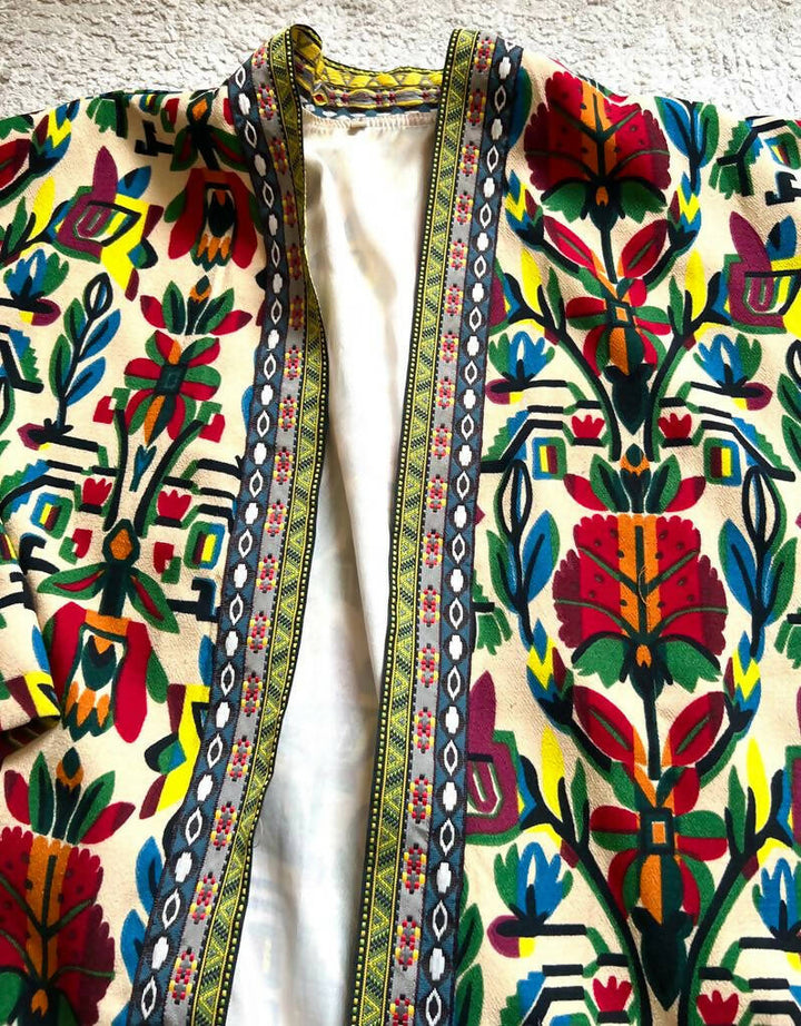 SHEIN Boho tribal floral kimono Free Size