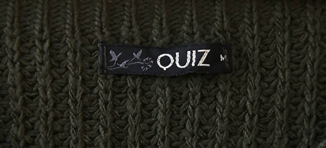 Quiz dark khaki green Pullover