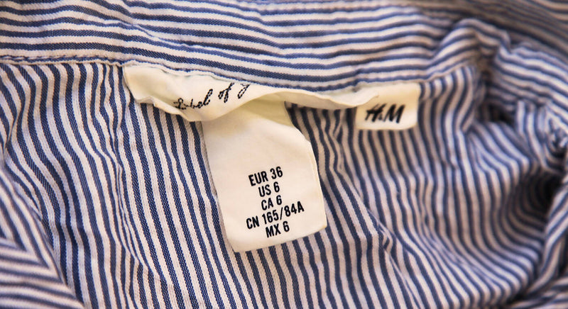 H&M Relaxed Fit Striped Shirt Size 36