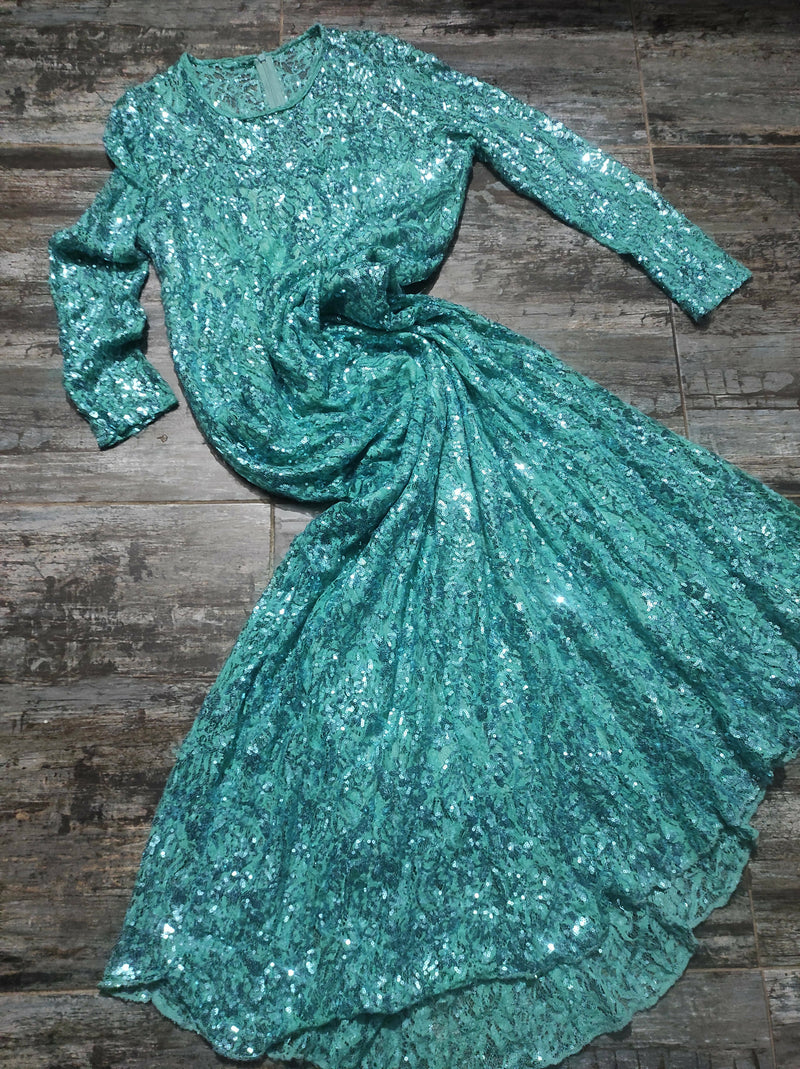 Sequins Turquoise Dress Size 46