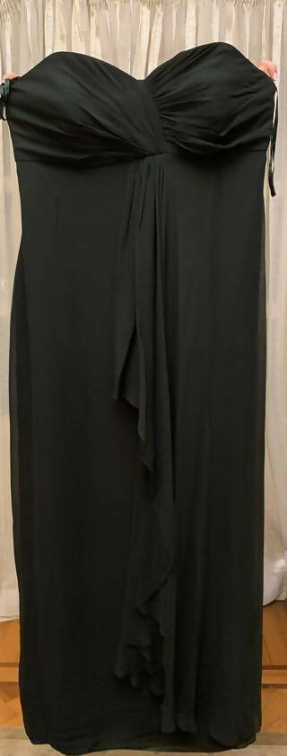 COAST Strapless soirée silk-chiffon dress