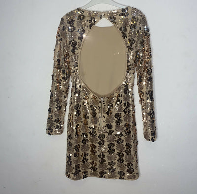 Golden night backless short dress size M