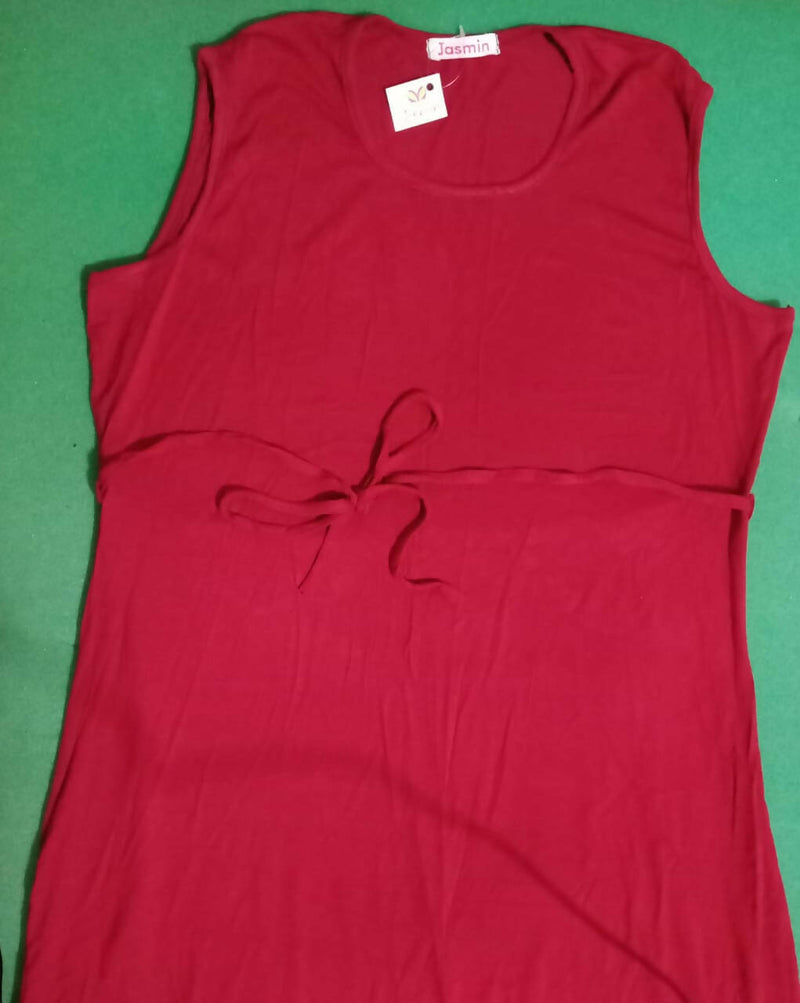 Jasmin Basic Sleeveless Dark Red Dress Size L