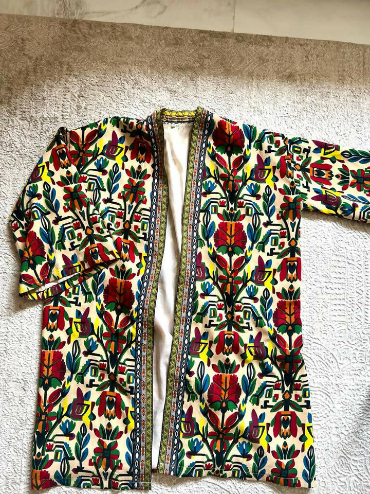 SHEIN Boho tribal floral kimono Free Size