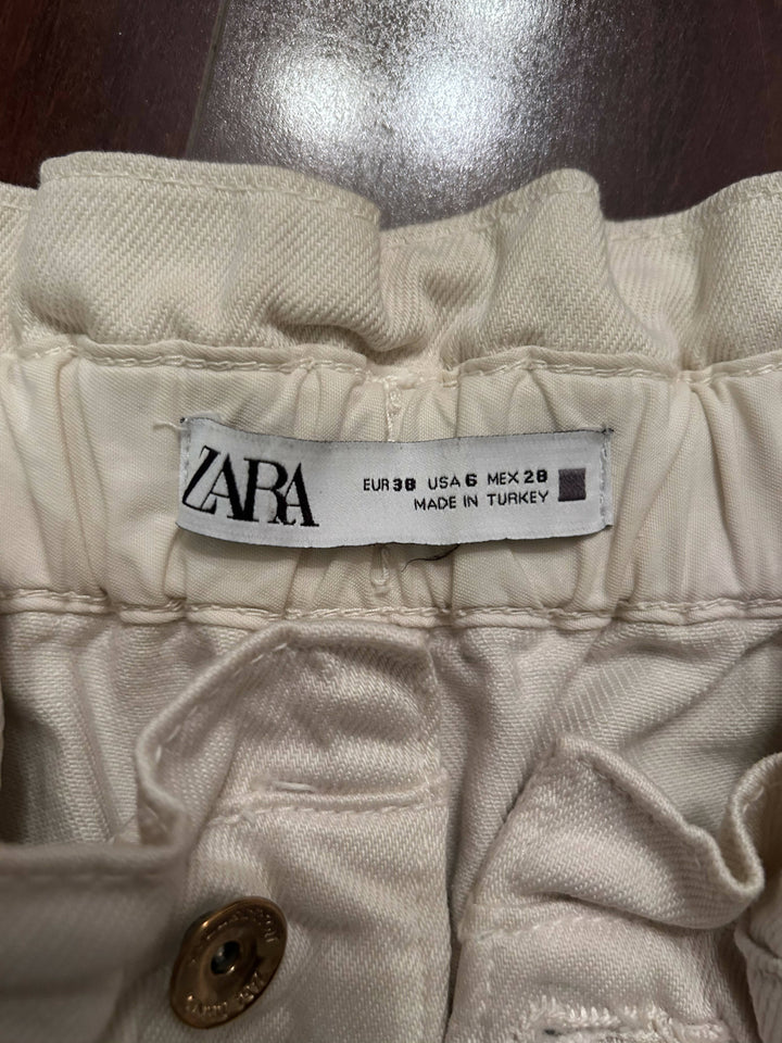 Zara High Waist Beige Pants Size 38EUR