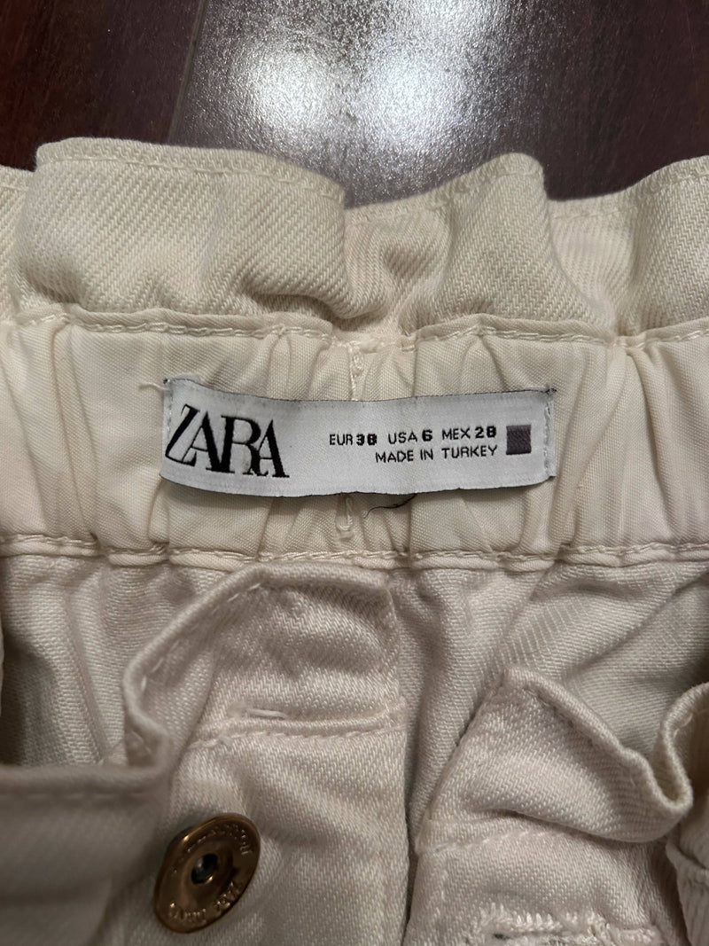 Zara High Waist Beige Pants Size 38EUR