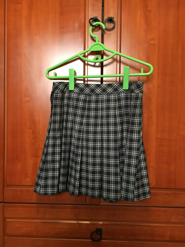 H&M - Navy Plaid Mini-Skirt - Size EUR 40/UK 12