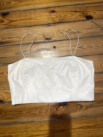 Zara beige crop top size M