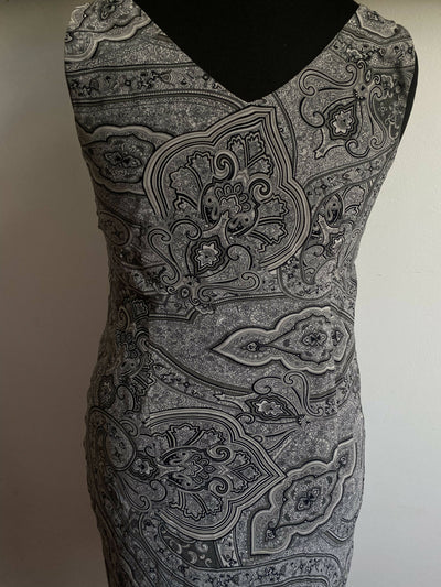 Next Tight floral grey dress Size S-M