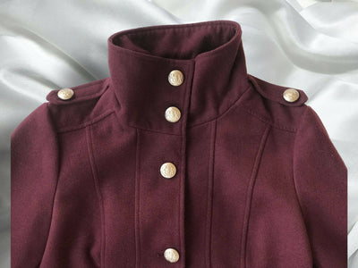 Vero Moda Burgundy Wool Jacket (Shoulder:40cm)
