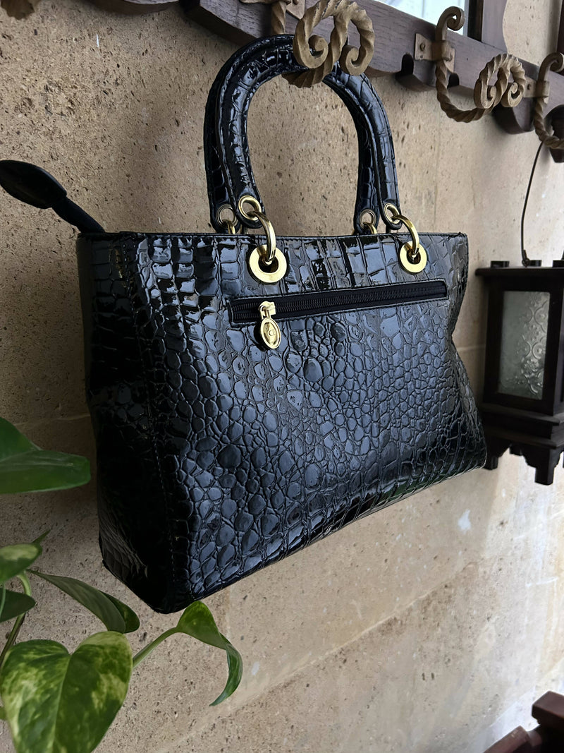 Snake-print Shoulder Bag