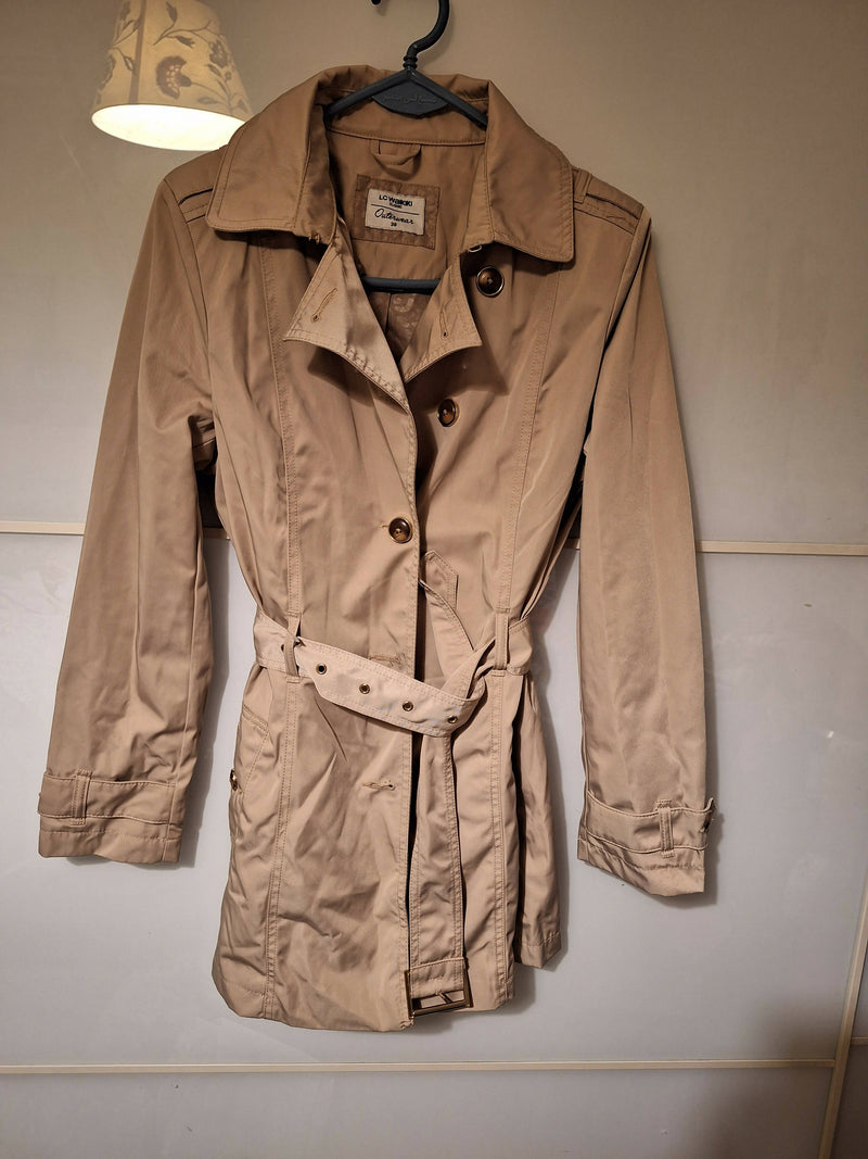 LCW Beige Trench Coat Size: S/M