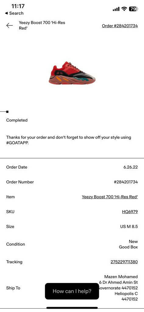 Adidas Yeezy Boost 700 Hi Res Red