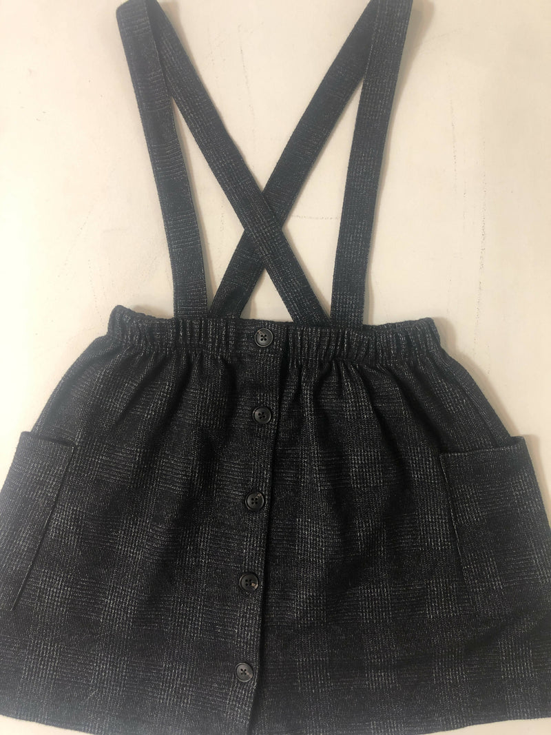 Zara Skirt with attached suspenders XS