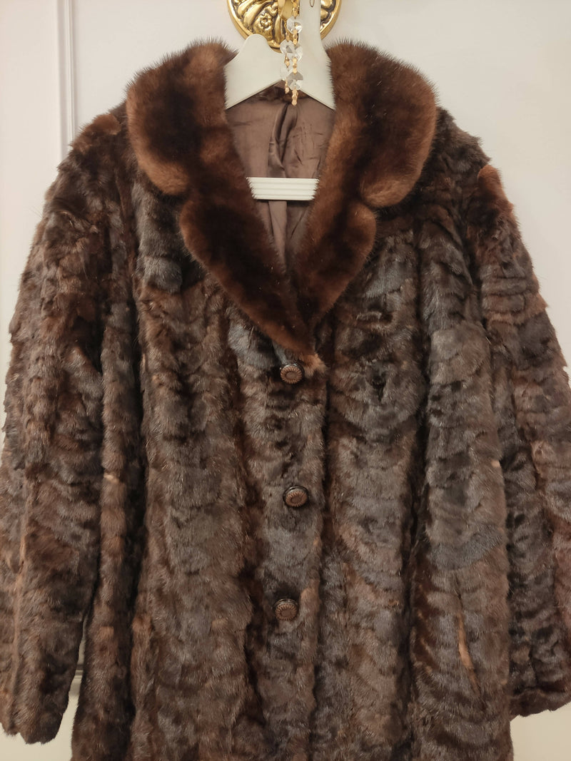 Genuine Mink Coat Winter Thick Size L-XL