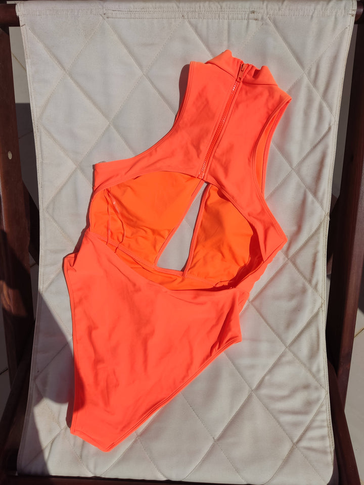 NEW Forever 21 Orange One-Piece Swimsuit Size: L (With Tag)