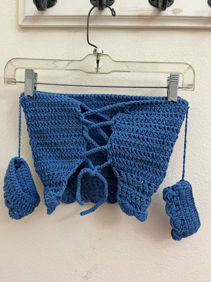 Blue Knitted Top Size XS