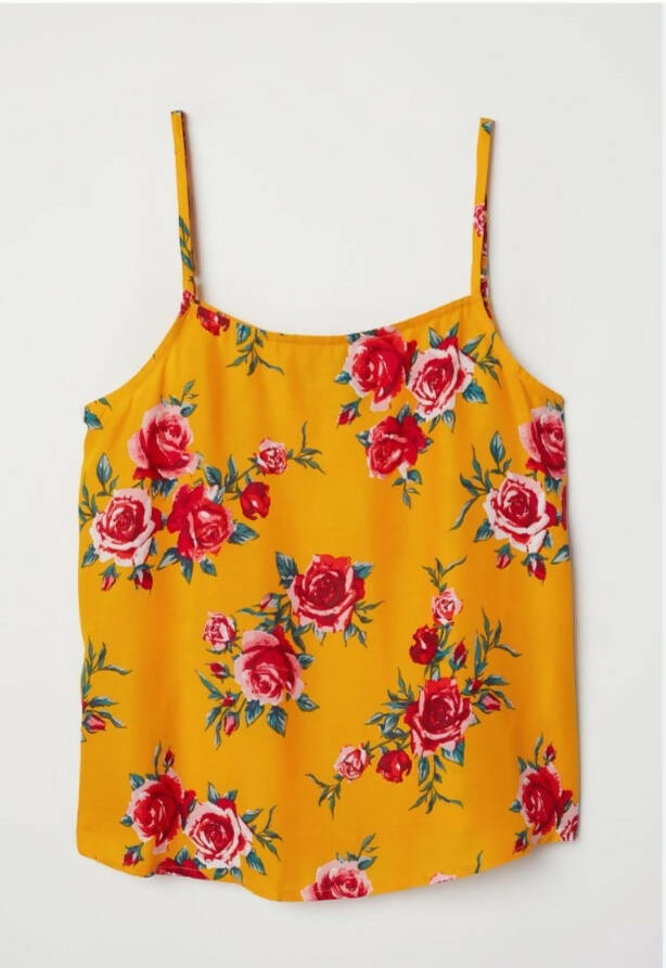 H&M sleeveless floral viscose top