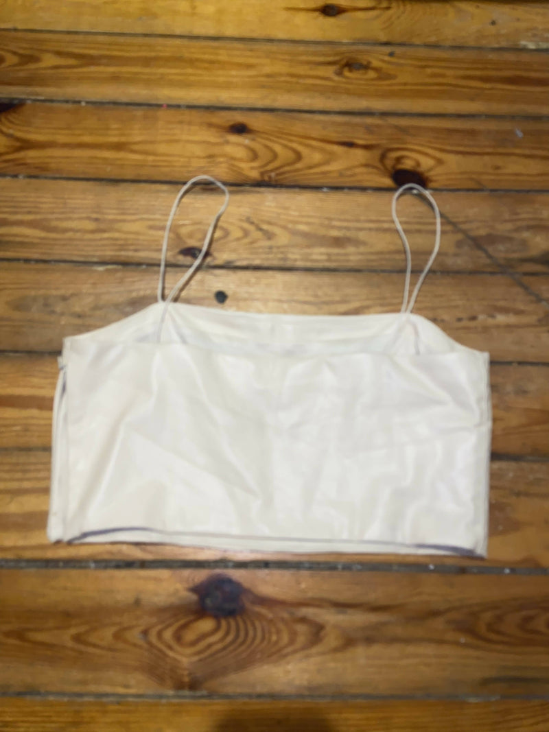 Zara beige crop top size M