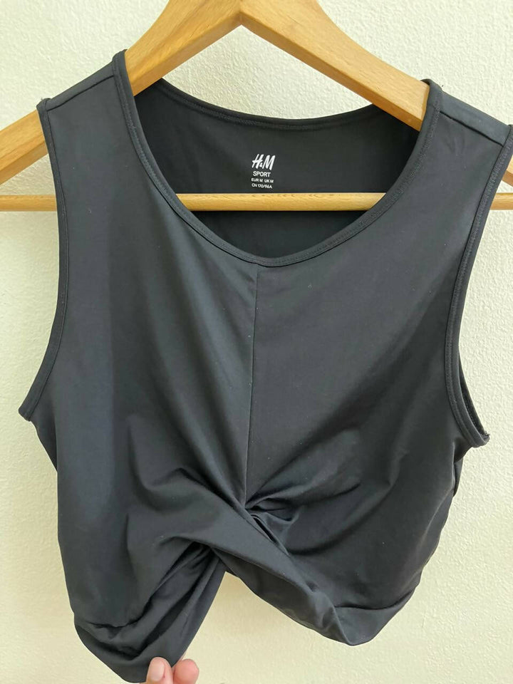 H&M Black Sports Crop Top Size M