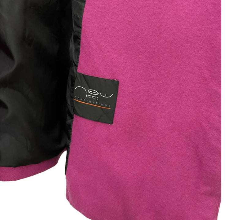 New Look Wool Blend Magenta Pink Size: M