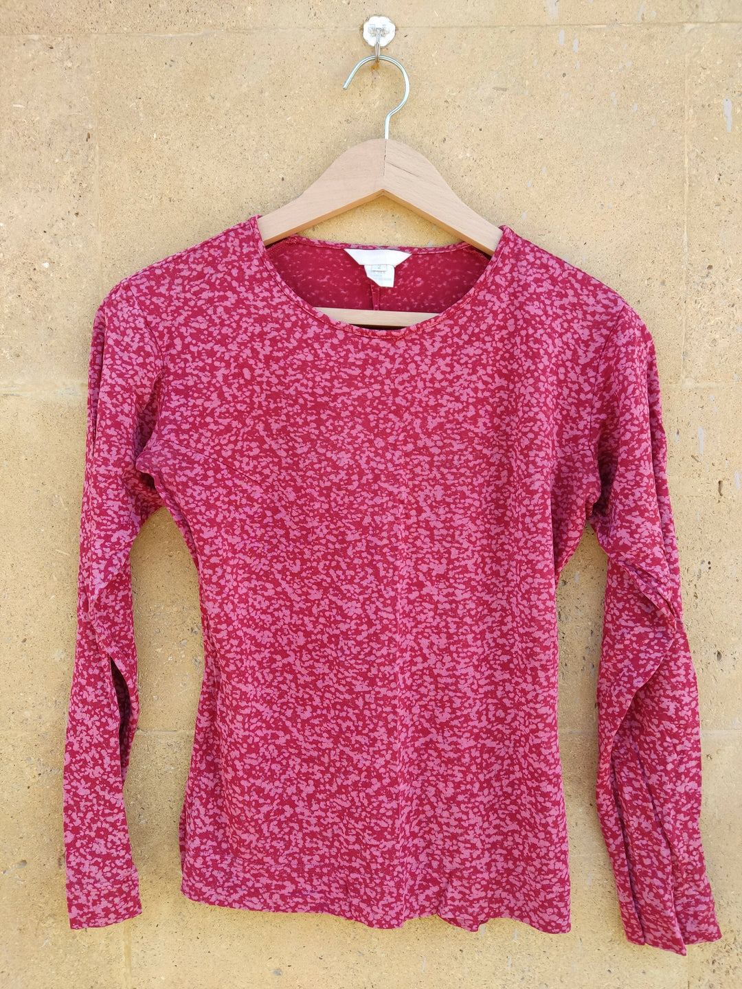 100% Silk Pink Chino Top Size M-L