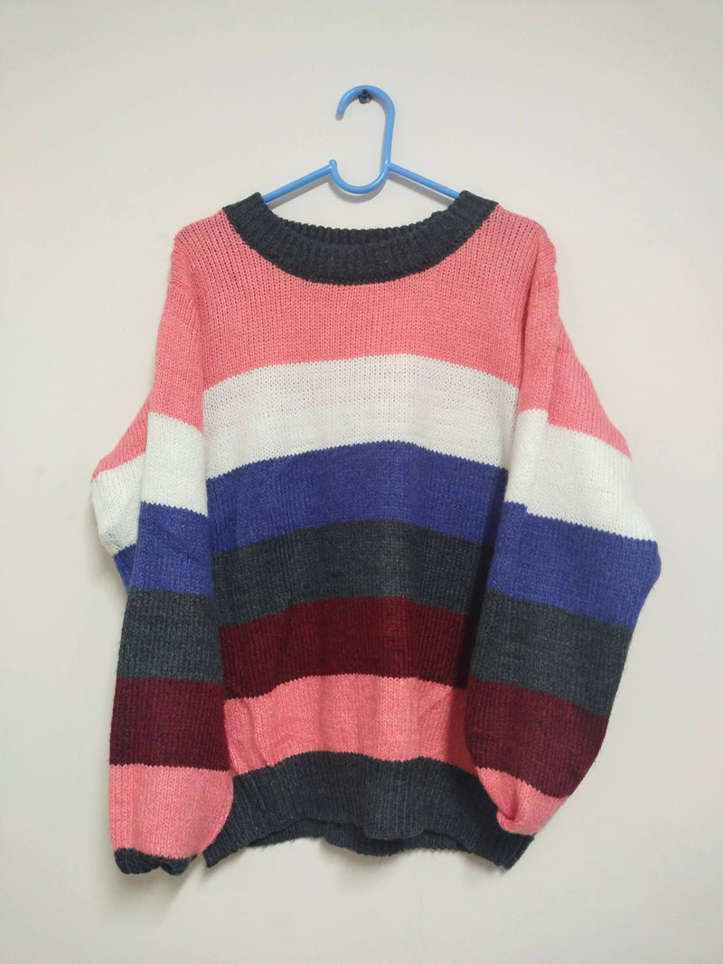 Oversize Colour Block Sweater size: L