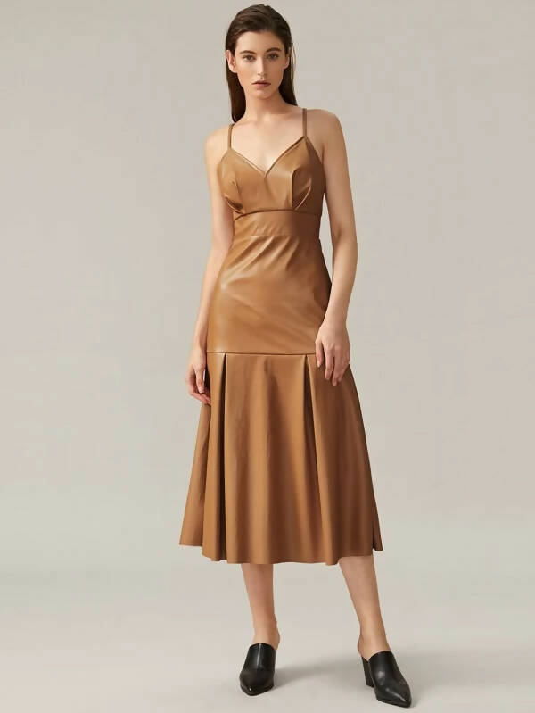 SHEIN Leather Dress XS