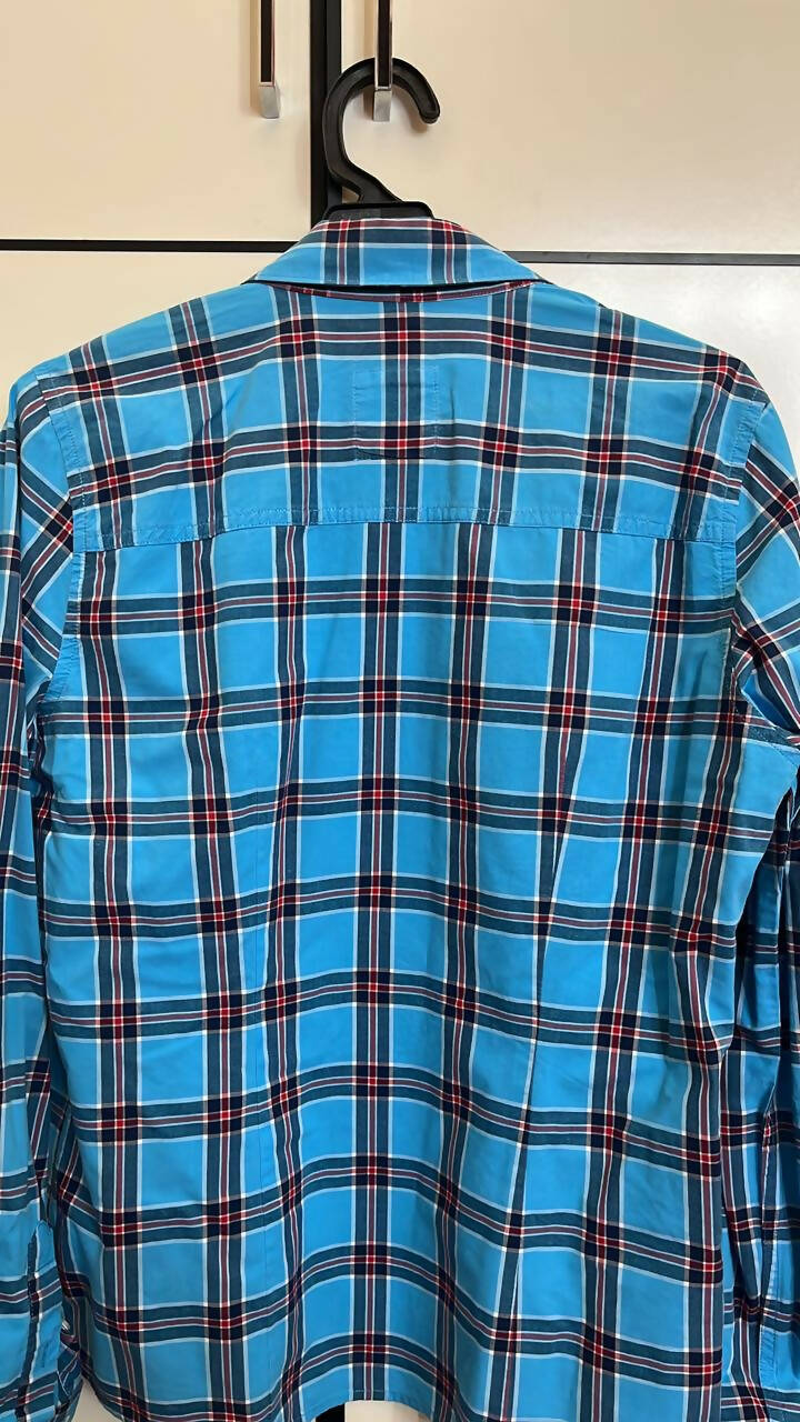 Hollister Blue Plaid Shirt Size L