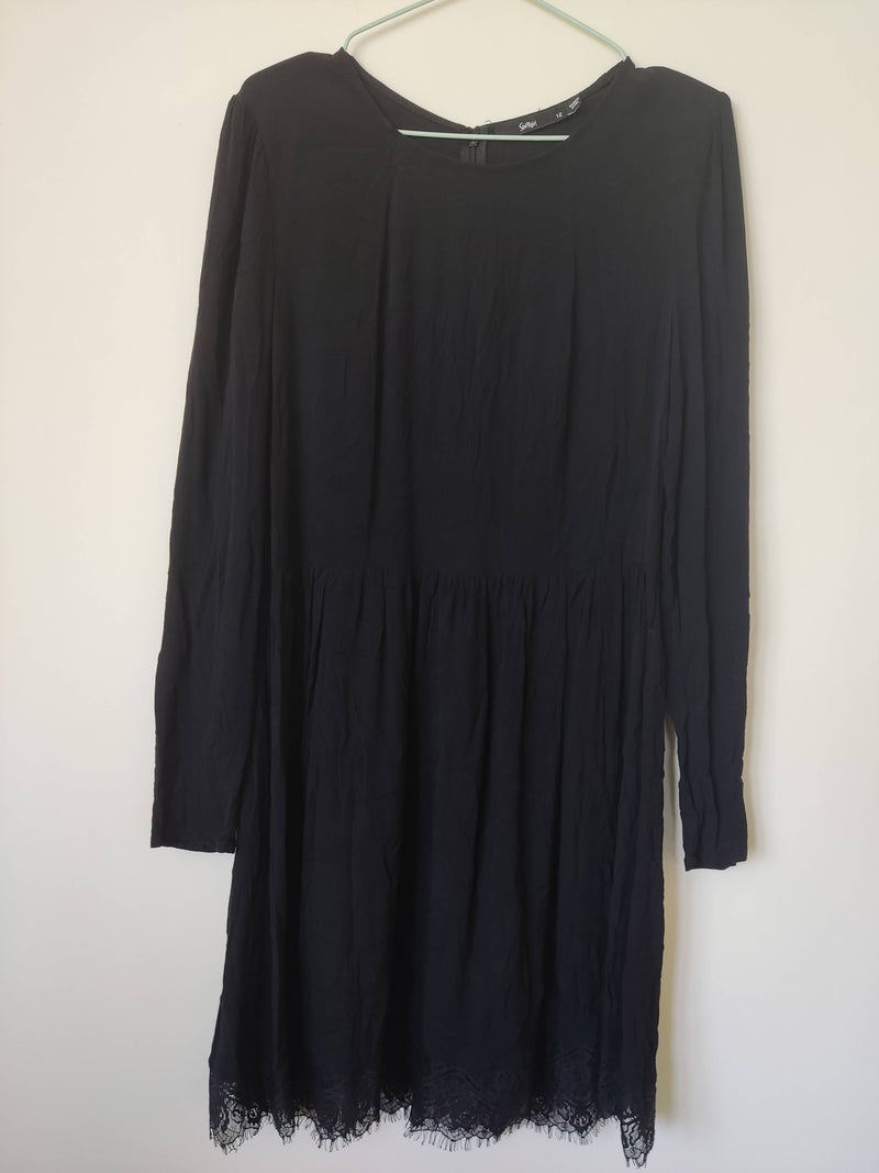 Large Black Midi Dress