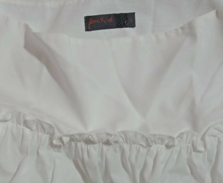 femi9 White Skirt Size: L