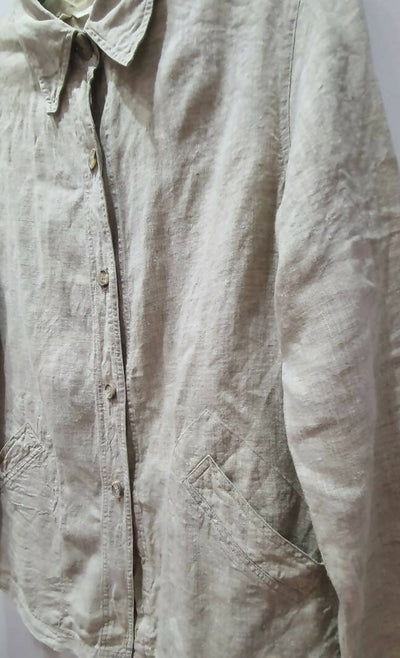 100% linen long-sleeved Shirt ZARA Woman Size L