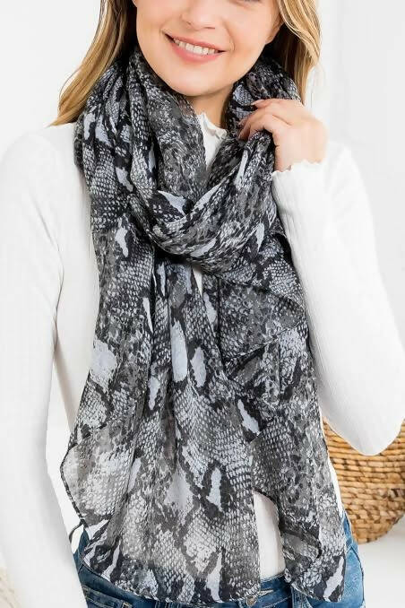 Snake patterned scarf