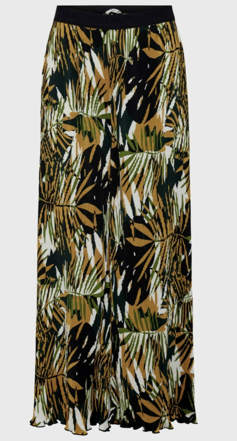 XS ONLY printed plisse wide leg pants