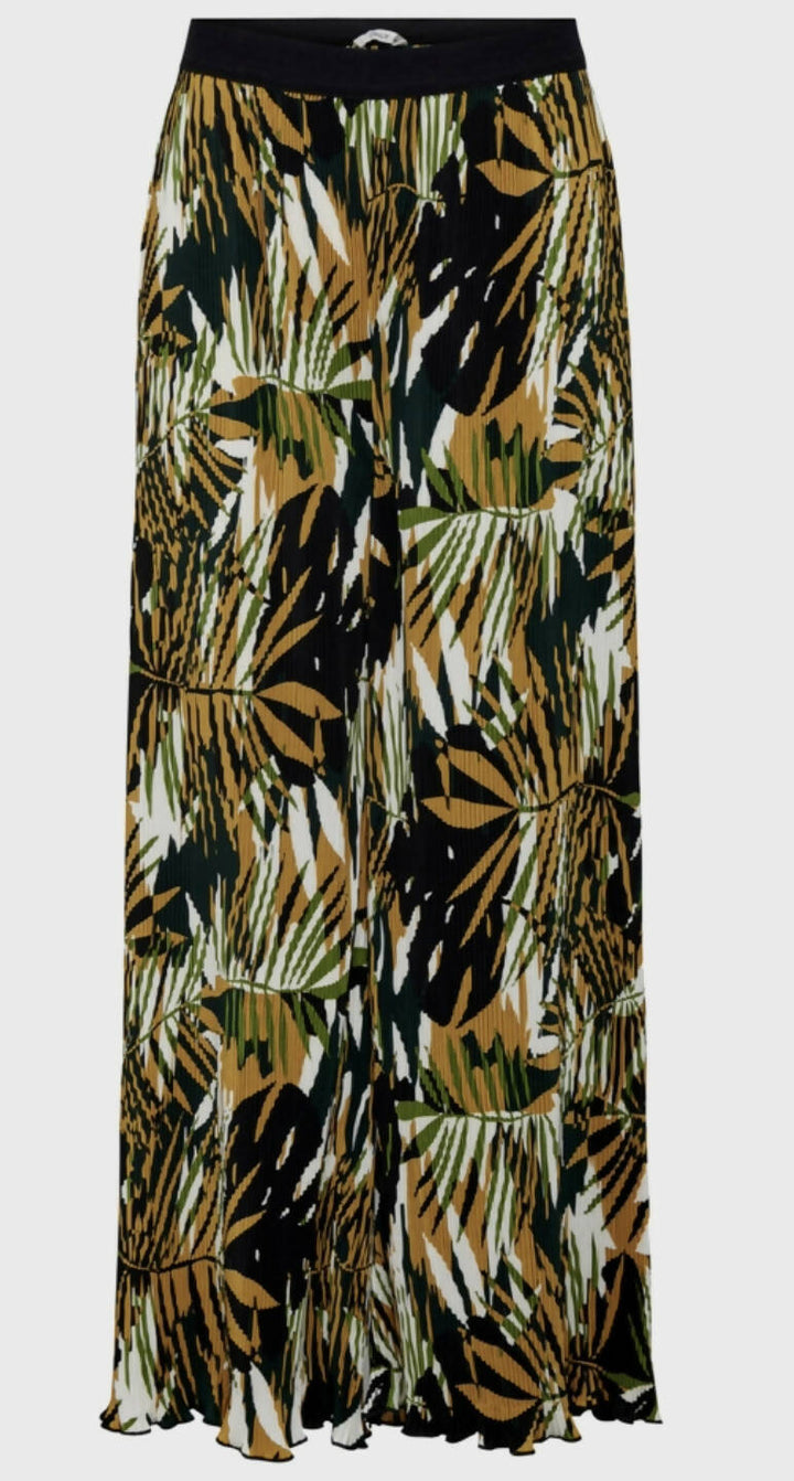 XS ONLY printed plisse wide leg pants
